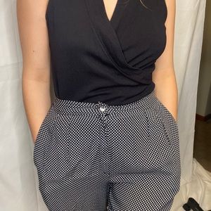 Vintage polka dot jogger pant